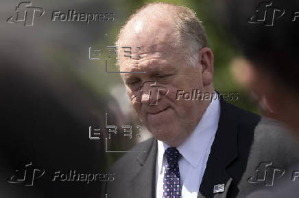 White House Border Czar Tom Homan speaks to the media