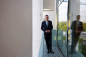 German Minister for Special Tasks and Head of the Federal Chancellery Frei attends an interview with Reuters, in Berlin