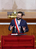 Chile's President Boric delivers his annual speech to the nation at the National Congress building in Valparaiso
