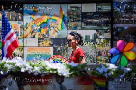 Memorial outside the former Pulse nightclub on the nine-year anniversary of the shooting in Orlando