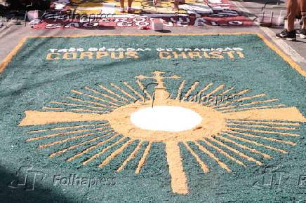 Tapete de sal no feriado corpus christi no rio