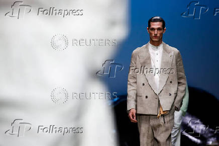 Giorgio Armani presents Spring-Summer 2026 menswear collection, in Milan