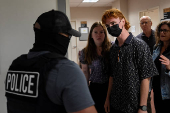 U.S. federal immigration officers at immigration court in New York