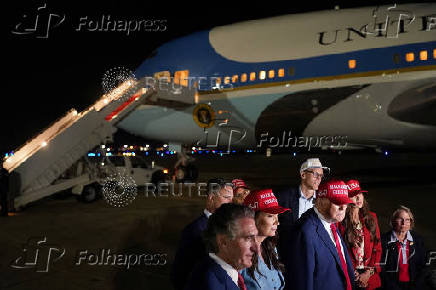 U.S. President Donald Trump's arrival at Joint Base Andrews  following a visit to Iowa