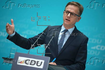 Press conference after German Christian Democratic Union party board meeting in Berlin