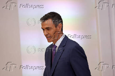 Spanish Prime Minister Sanchez holds a presser before summer break, in Madrid