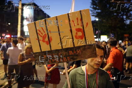Anti-government protest in Belgrade