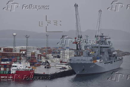 The German Navy ship FGS Berlin visits Greenland