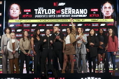 Boxers Katie Taylor vs. Amanda Serrano 3 kickoff press conference