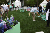 U.S. President Trump attends the annual White House Easter Egg Roll
