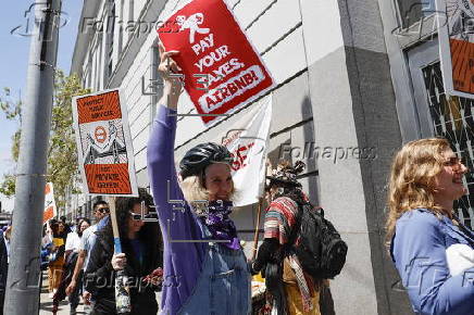 Protesters want Airbnb to drop their lawsuit against city and county of San Francisco