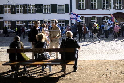 69th Eurovision Song Contest - Solidarity rally for the Israeli ESC participant Yuval Raphael