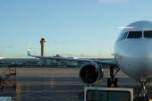 Air Traffic Control Tower is seen at Denver International Airport