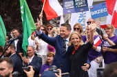 Presidential candidate Rafal Trzaskowski campaigns in Kluczbork