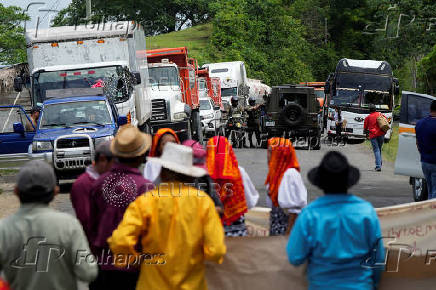 Guna's people protest against government social reforms and Memorandums of Understanding between Panama and the U.S, in Akua Yala