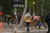 Chuva na região central de São Paulo