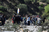 Supporters of former President Evo Morales continue with roadblocks on highway, in Parotani