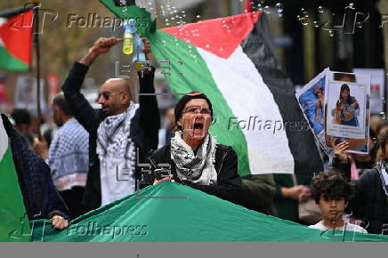 Pro-Palestine protest in Melbourne, Australia