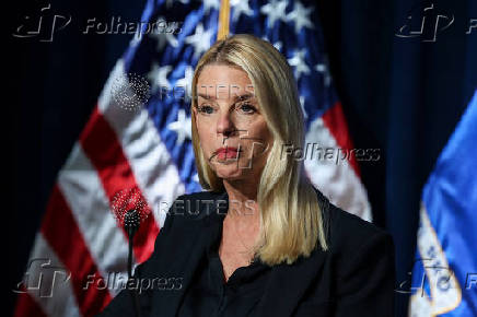 U.S. Attorney General Pam Bondi and acting Drug Enforcement Administrator (DEA) Robert Murphy hold a press conference, in Arlington