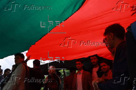 Rally in Sana'a in solidarity with the Palestinian people