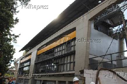 Obras da estação Aeroporto de Congonhas em SP