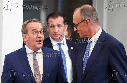 German Chancellor Merz and Defence Minister Pistorius hold a press conference after cabinet meeting, in Berlin