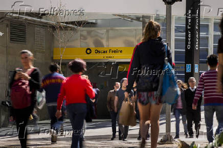 Estação Oscar Freire da linha 4-amarela do metrô