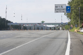 Praça de pedágio da rodovia Anchieta operado pela Ecovias