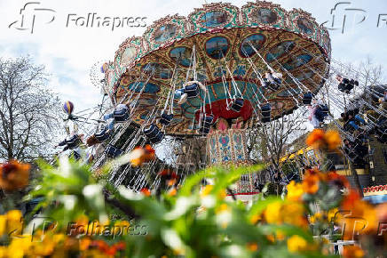 Opening day at Tivoli Gardens in Copenhagen