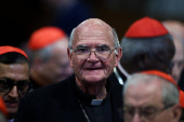 Cardinals visit the tomb of the late Pope Francis at the Basilica of Saint Mary Major, in Rome