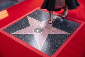 US actor Ellen Pompeo receives her Hollywood Walk of Fame star