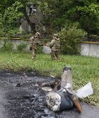 The aftermath of the overnight Russian attack in Ukraine's Kharkiv