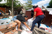 Aftermath of an earthquake in Paratebueno