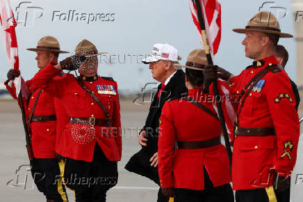 U.S. President Trump arrives in Calgary