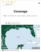 Coverage map of Trump Mobile, showing Gulf of Mexico