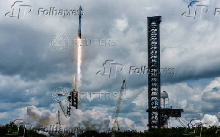 A SpaceX Falcon Nine rocket lifts off from Launch Complex 39A carrying NASA?s Crew-11 mission to the International Space Station