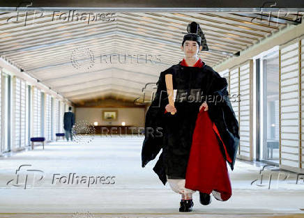 Japan's Prince Hisahito, the son of Crown Prince Akishino and Crown Princess Kiko, attends the coming-of-age ceremony at the Imperial Palace in Tokyo