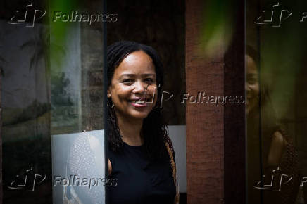 Retrato da escritora americana Saidiya Hartman na Flip