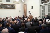 Iran's Supreme Leader Ayatollah Ali Khamenei meets with government officials in Tehran