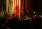 People attend 'Organic Metal: Two Worlds Collide' concert at York Minster in York