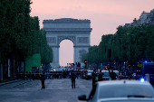 Security incident near the Champs Elysees avenue, in Paris