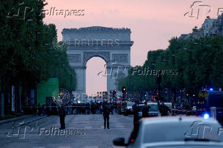 Security incident near the Champs Elysees avenue, in Paris