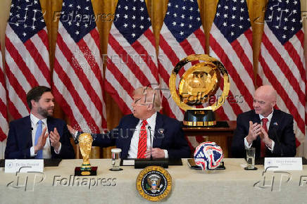 U.S. President Donald Trump holds a meeting of the FIFA Task Force in Washington