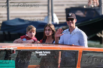 Arrivals ahead of the expected wedding of Amazon founder Jeff Bezos and Lauren Sanchez, in Venice