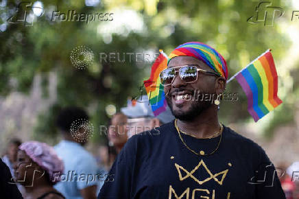 People attend the annual Pride Parade in Santo Domingo