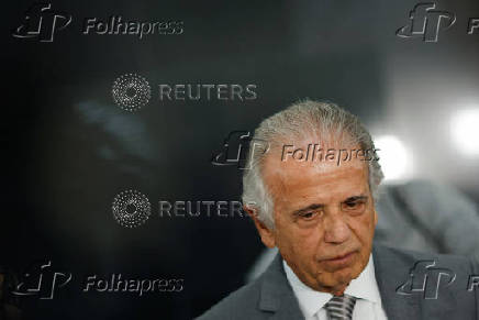 Brazil's Defense Minister Jose Mucio Monteiro attends a news conference at the Planalto Palace in Brasilia