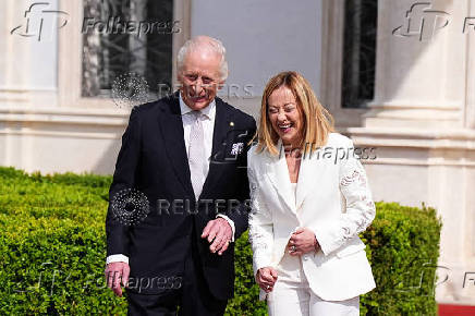 Britain's King Charles visits Italy