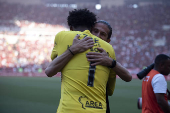 Partida entre Flamengo x Corinthians no Maracanã.