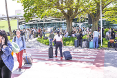 Movimentação no  Aeroporto Humberto Delgado, na cidade de Lisboa em Portugal -  Apagão da Europoa