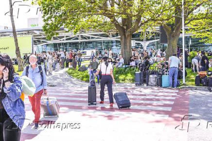 Movimentação no  Aeroporto Humberto Delgado, na cidade de Lisboa em Portugal -  Apagão da Europoa